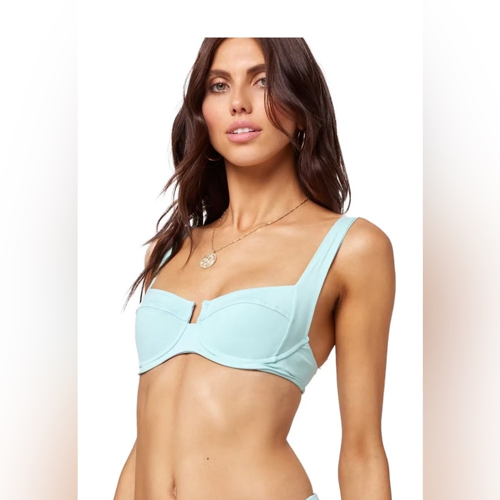 L Space Camellia Bikini Top, size X-Small, $119